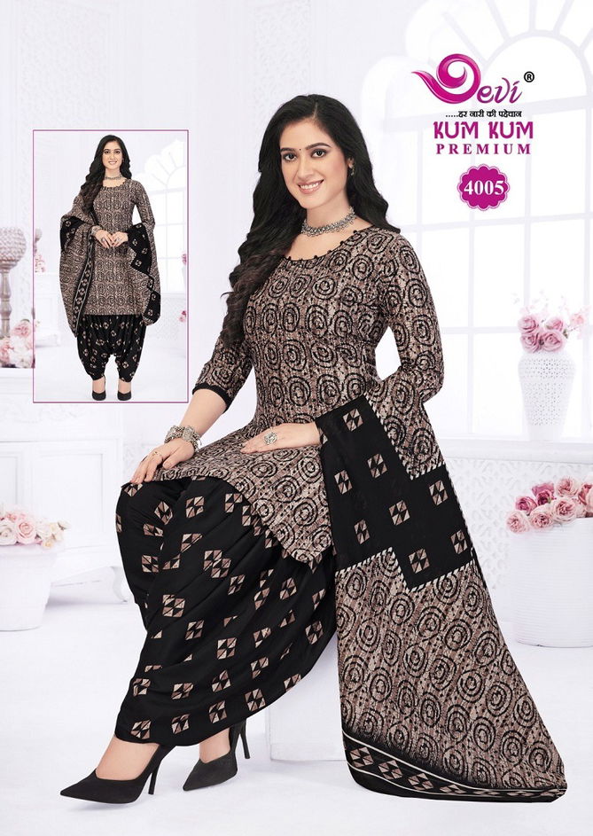 Kumkum Premium Vol 4 By Devi Printed Indo Cotton Readymade Dress Wholesale Price 